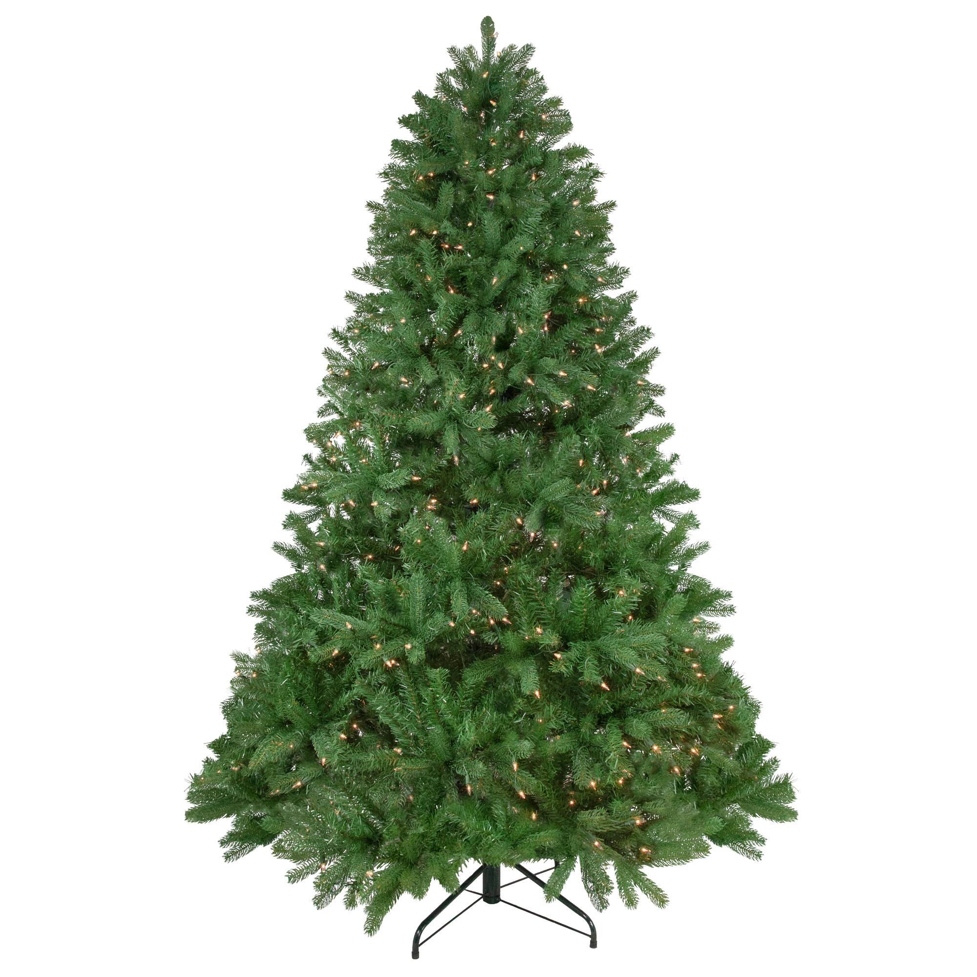 6.5ft. Pre-Lit Full Sierra Noble Fir Artificial Christmas Tree, Clear Lights
